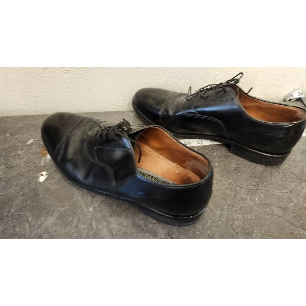 Johnston‎ & Murphy Optima Comfort Dress Shoes Men's 10.5 Black Leather Oxford
